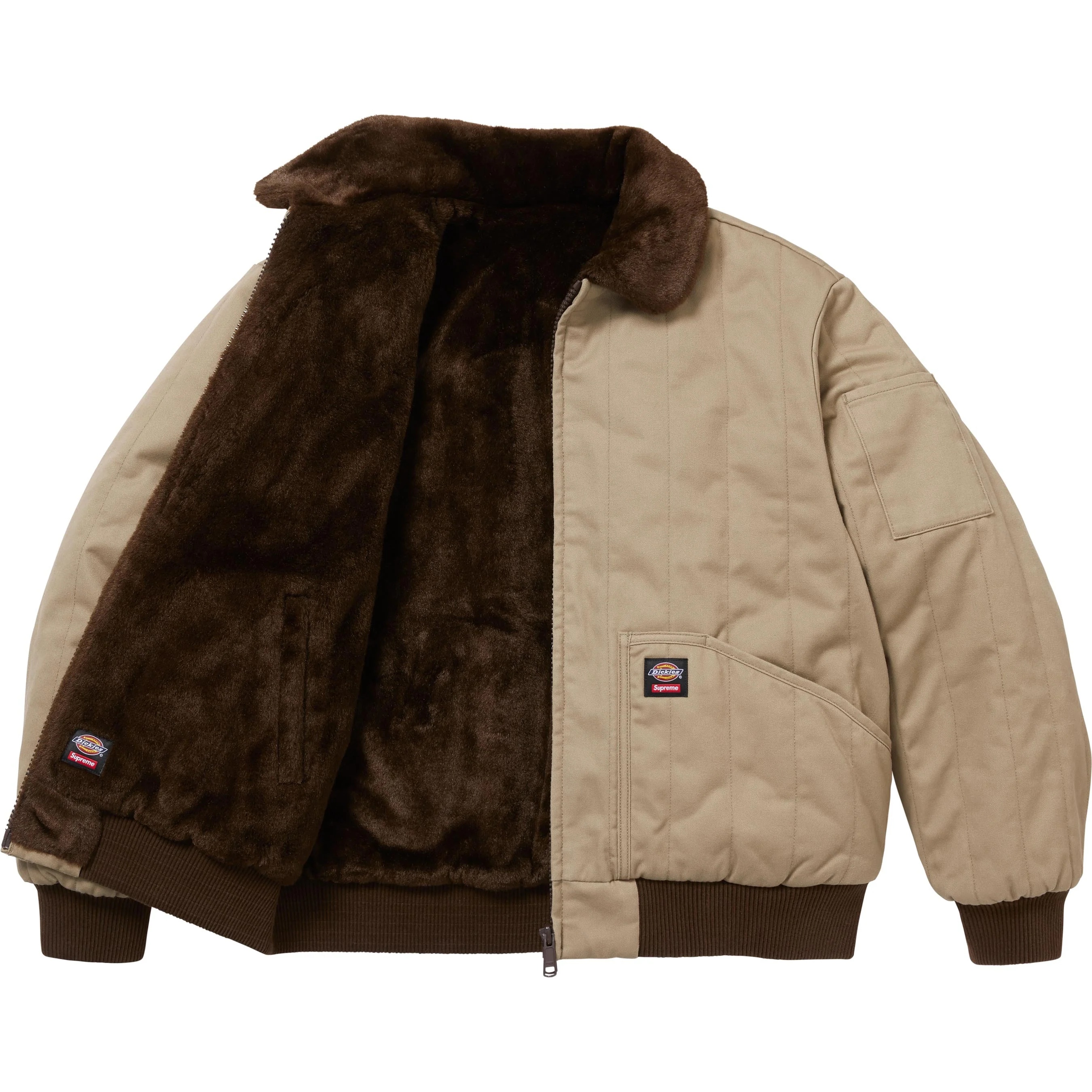 Supreme®/Dickies® Reversible Quilted Faux Fur Work Jacket view 15